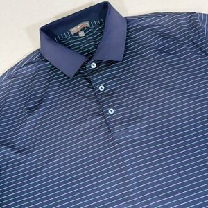 Peter Millar Summer Comfort Mens XL Blue Green Short Sleeve Golf Polo Shirt